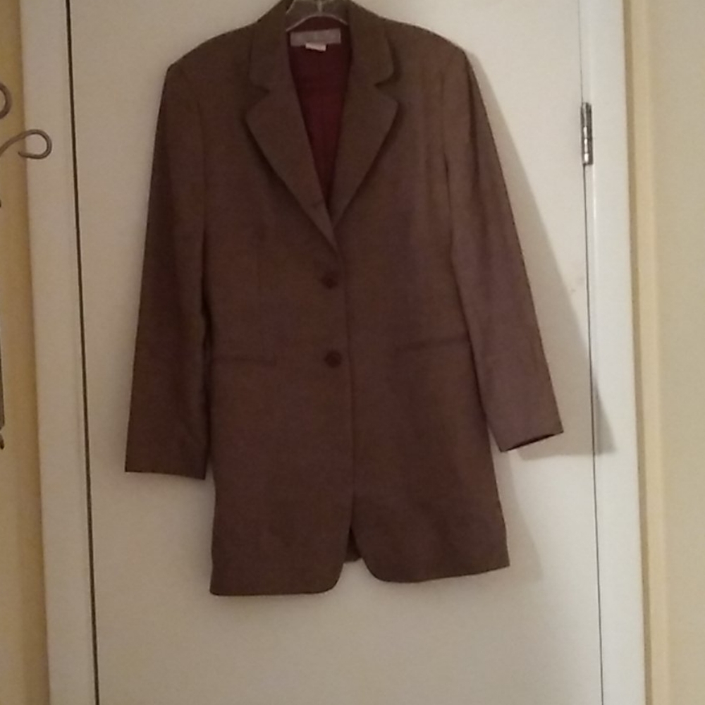 Brown Herringbone Blazer
